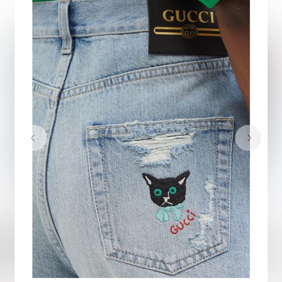 NEW 100% Authentic GUCCI Denim Shorts - Picture 7 of 13